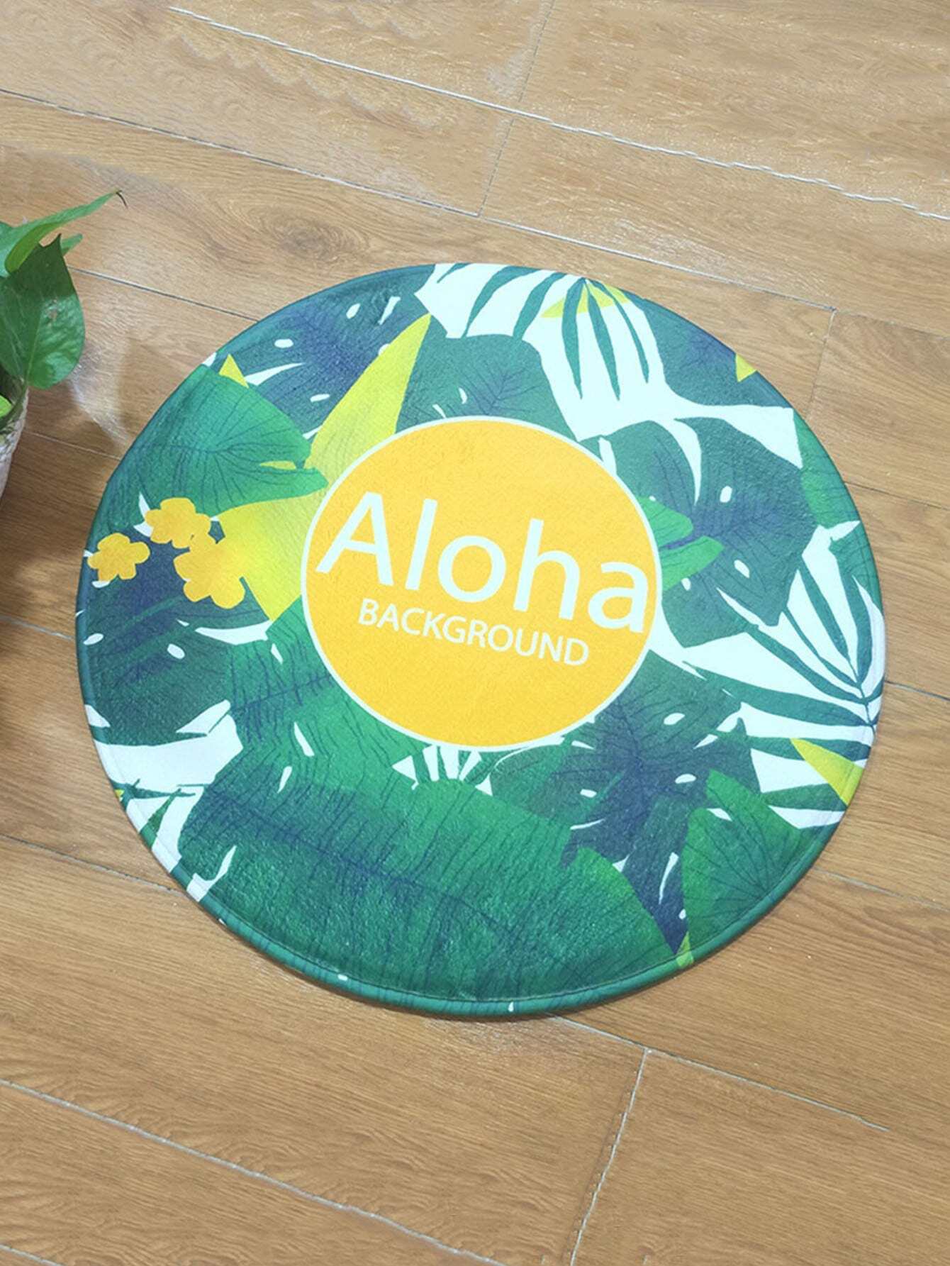 Тропический лиственный дверной коврик