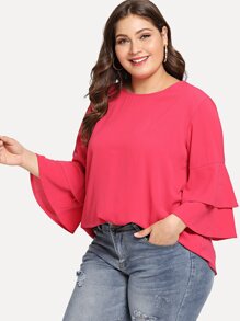 Layered Ruffle Sleeve Top