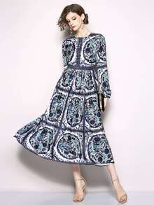 Floral Print Longline Dress