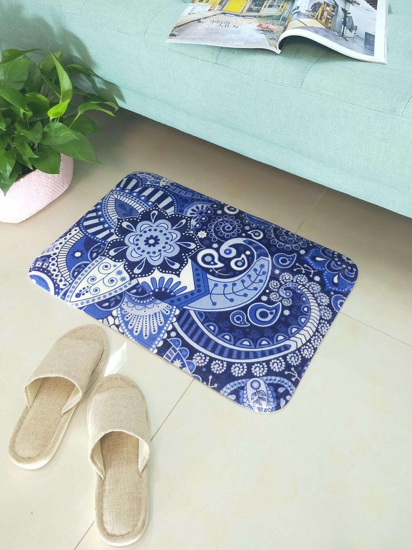 Пейсли Распечатать коврик для пола