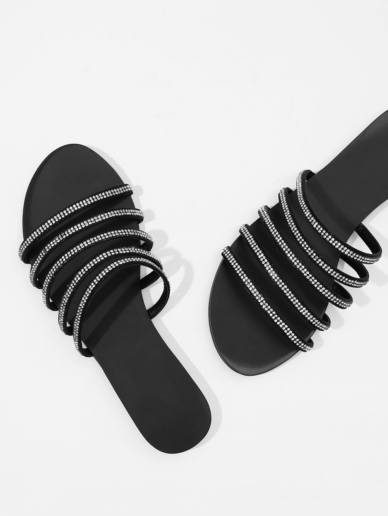 Открытый палец Чёрный Тапочки