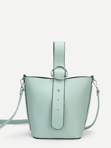 PU Shoulder Bag With Convertible Strap