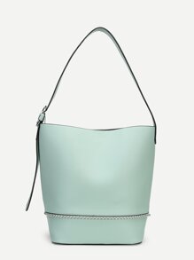 Beads Detail PU Shoulder Bag
