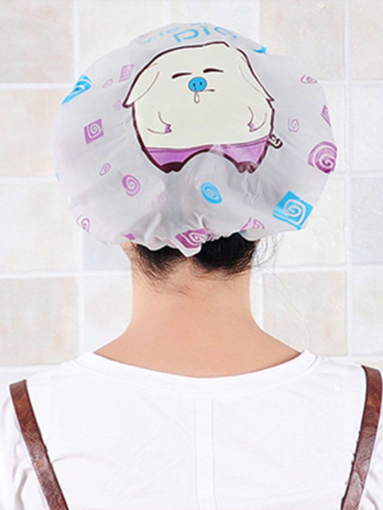 Водонепроницаемая мультяшная шапочка для душа