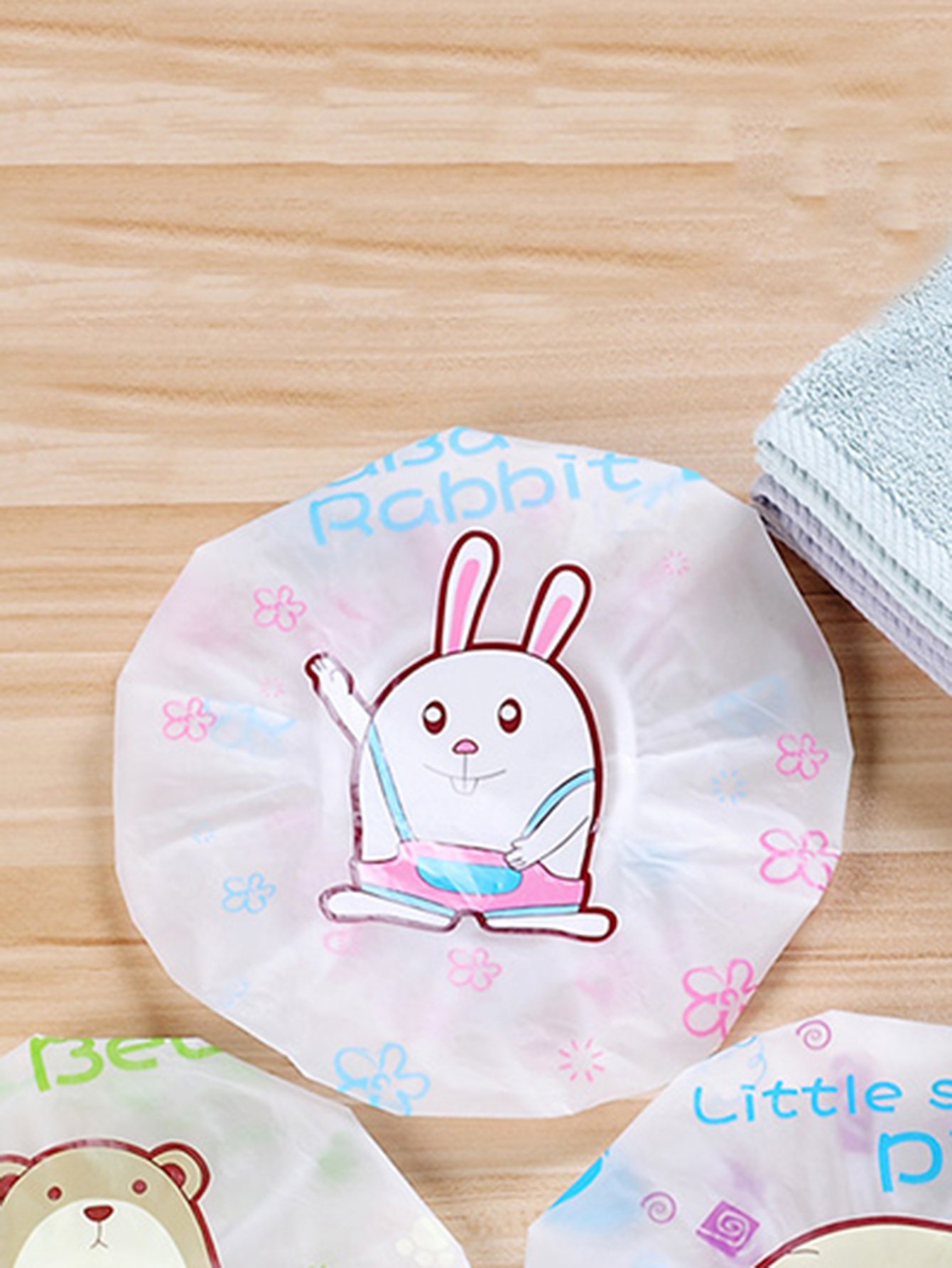 Водонепроницаемая шапочка для душа с рисунком зайца