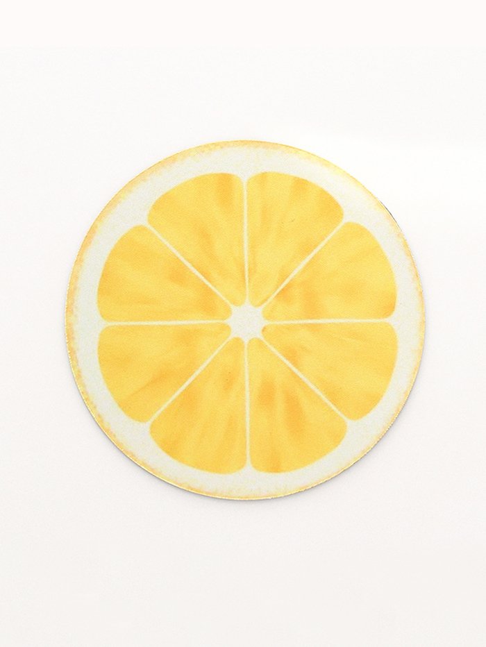 Круглый лимонный коврик для мыши