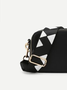 Geometric Print Bag Strap