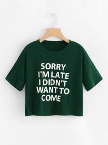 Slogan Print T-shirt