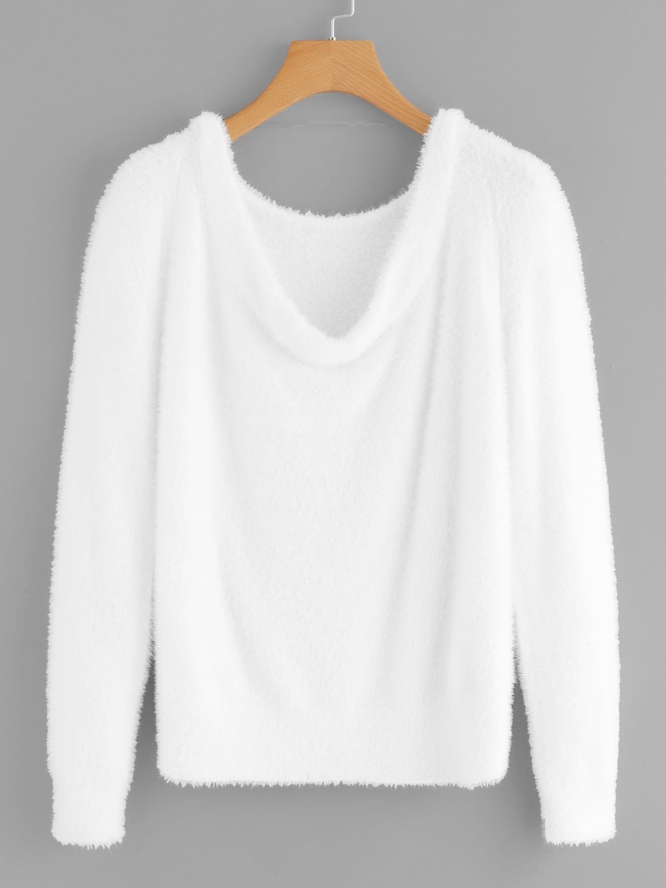 Нечеткий свитер с капюшоном