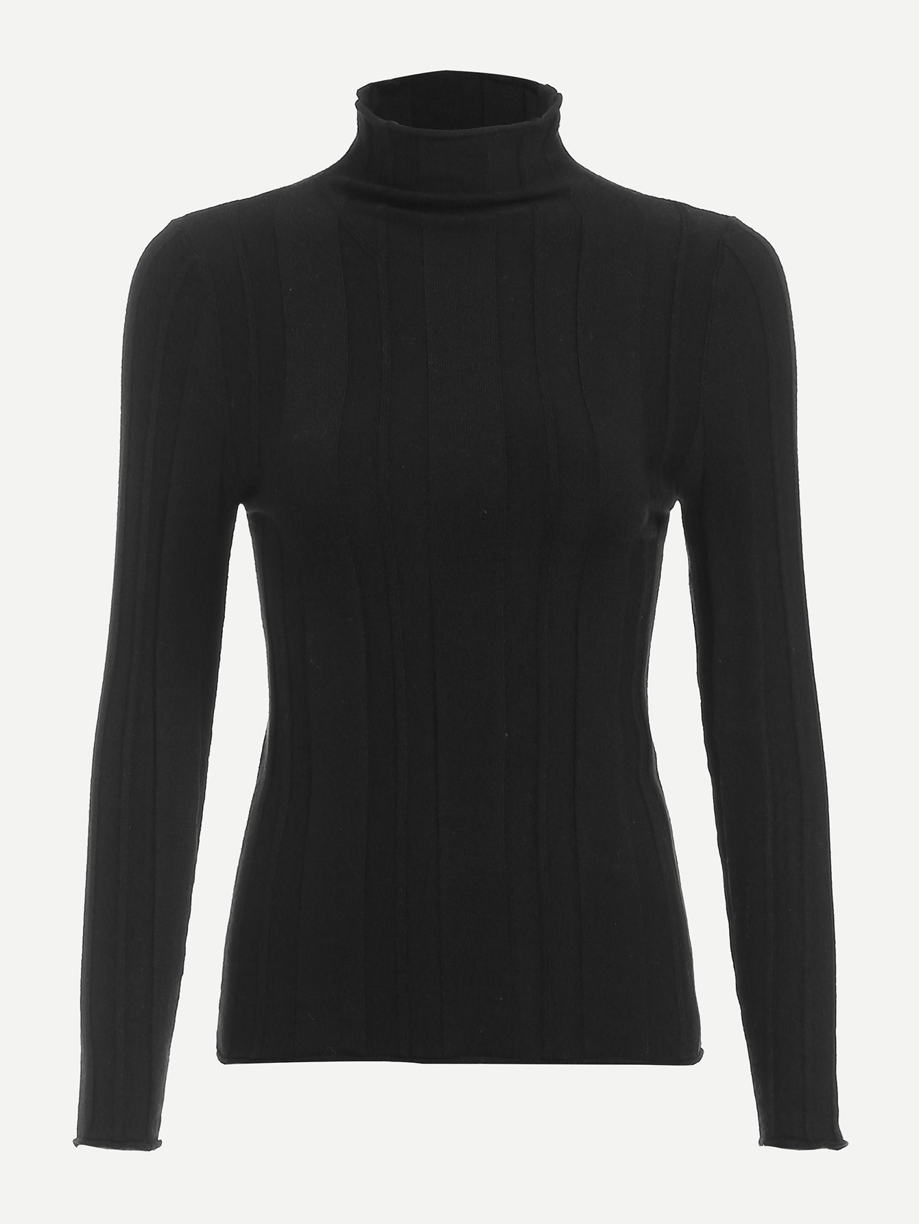 Высокий шейный тонкий свитер