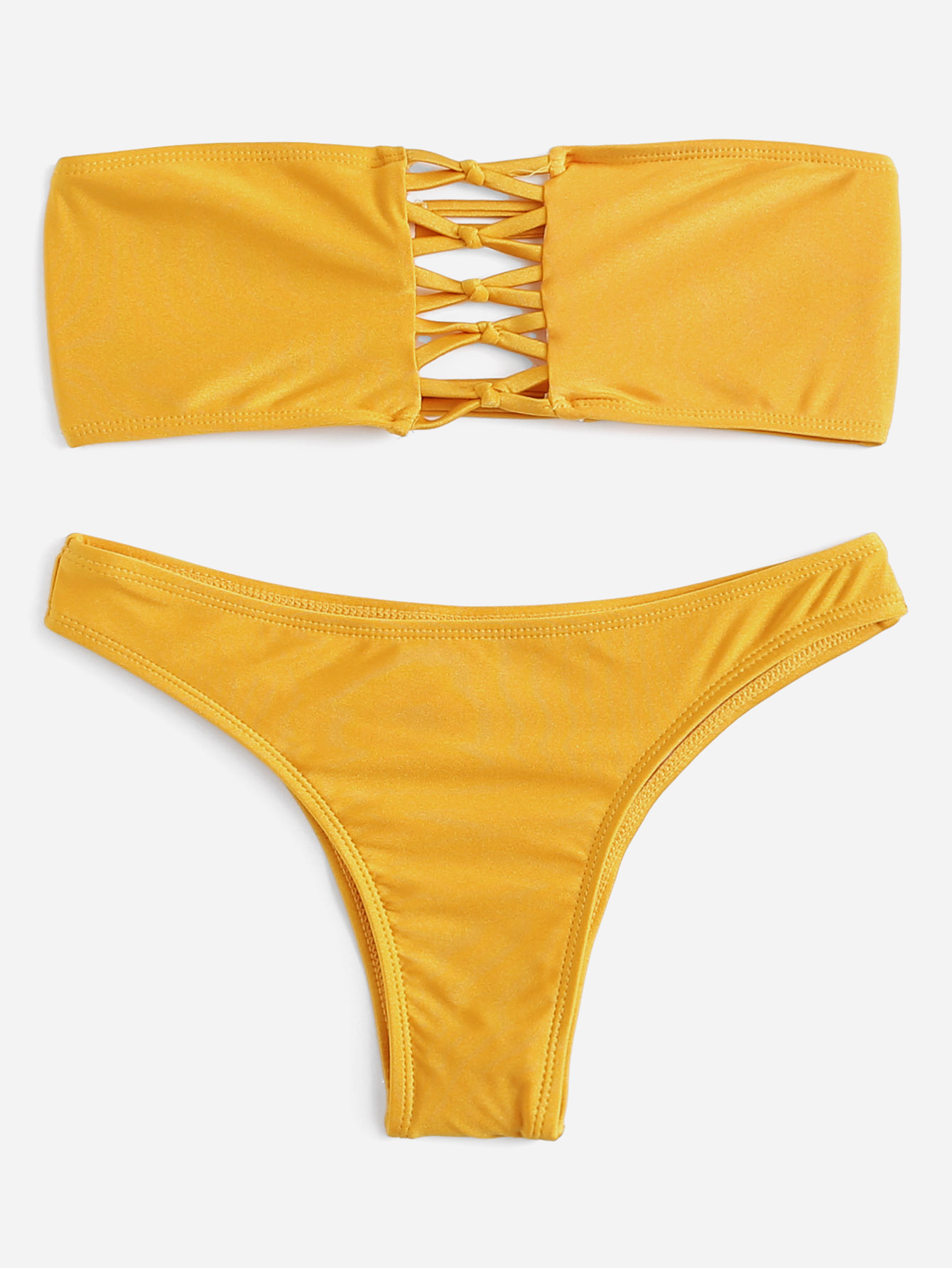 все цены на Ladder Cut-Out Bandeau Bikini Set онлайн