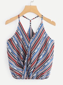 Striped Wrap Striped Halter Top