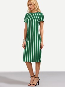 Vertical Striped Skinny Dress