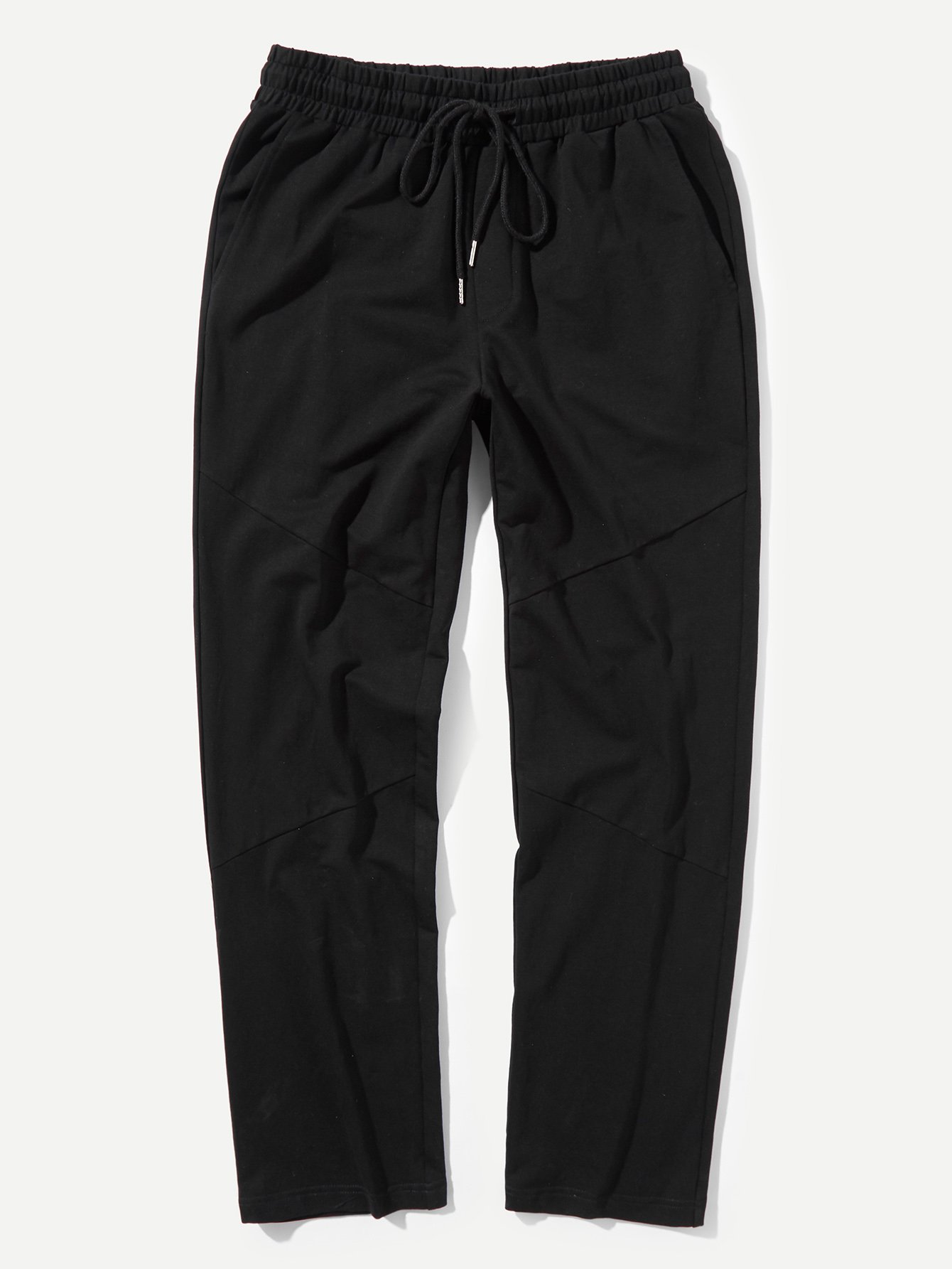 Мужчины Drawstring Талия Slant Карманные брюки
