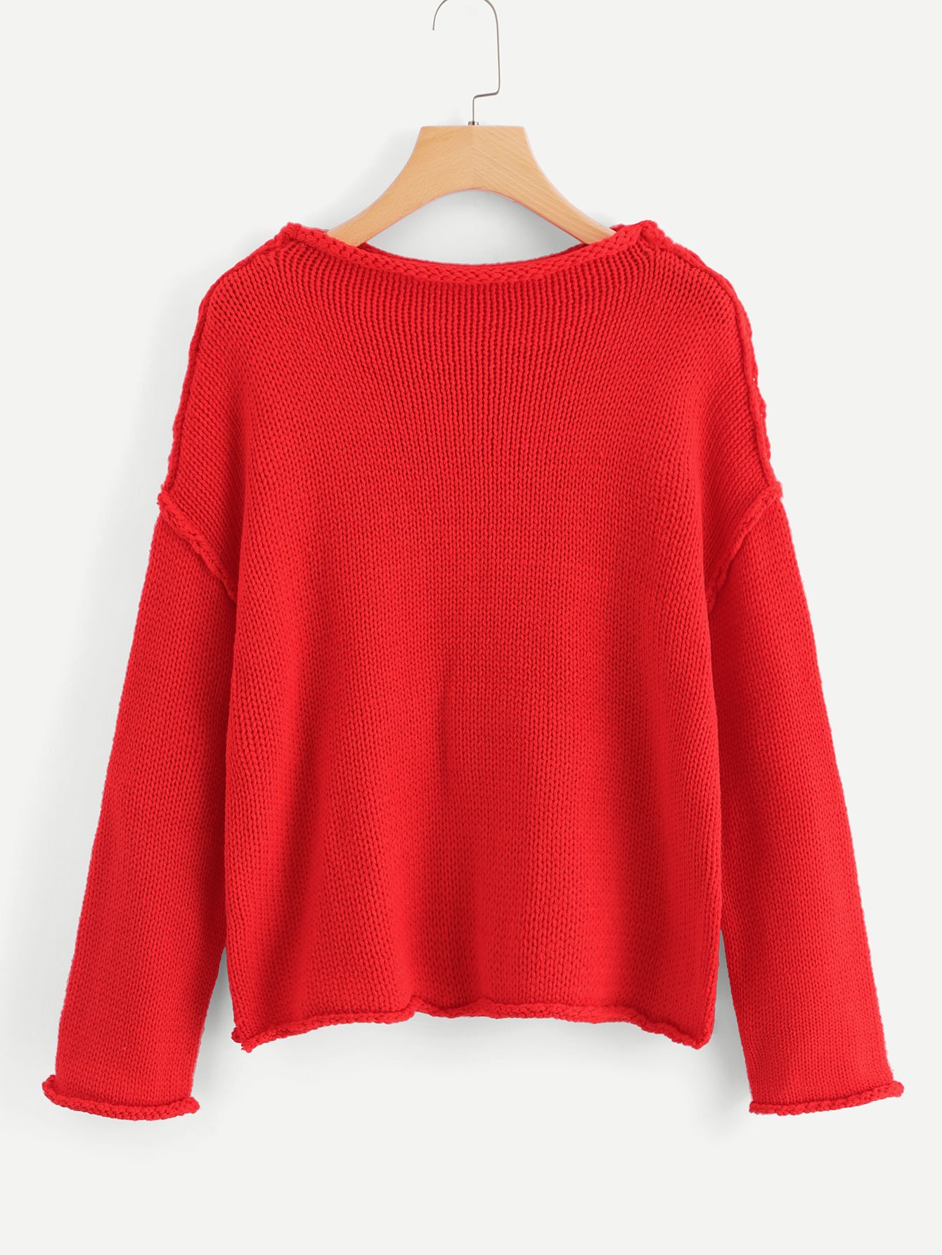 Вырезать и вышивать плечевой свитер