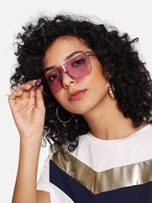 Flat Top Tinted Lens Sunglasses