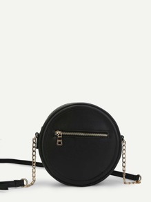 Round Zipper Crossbody Bag