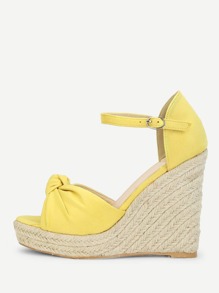 Twist Espadrille Wedge Sandals