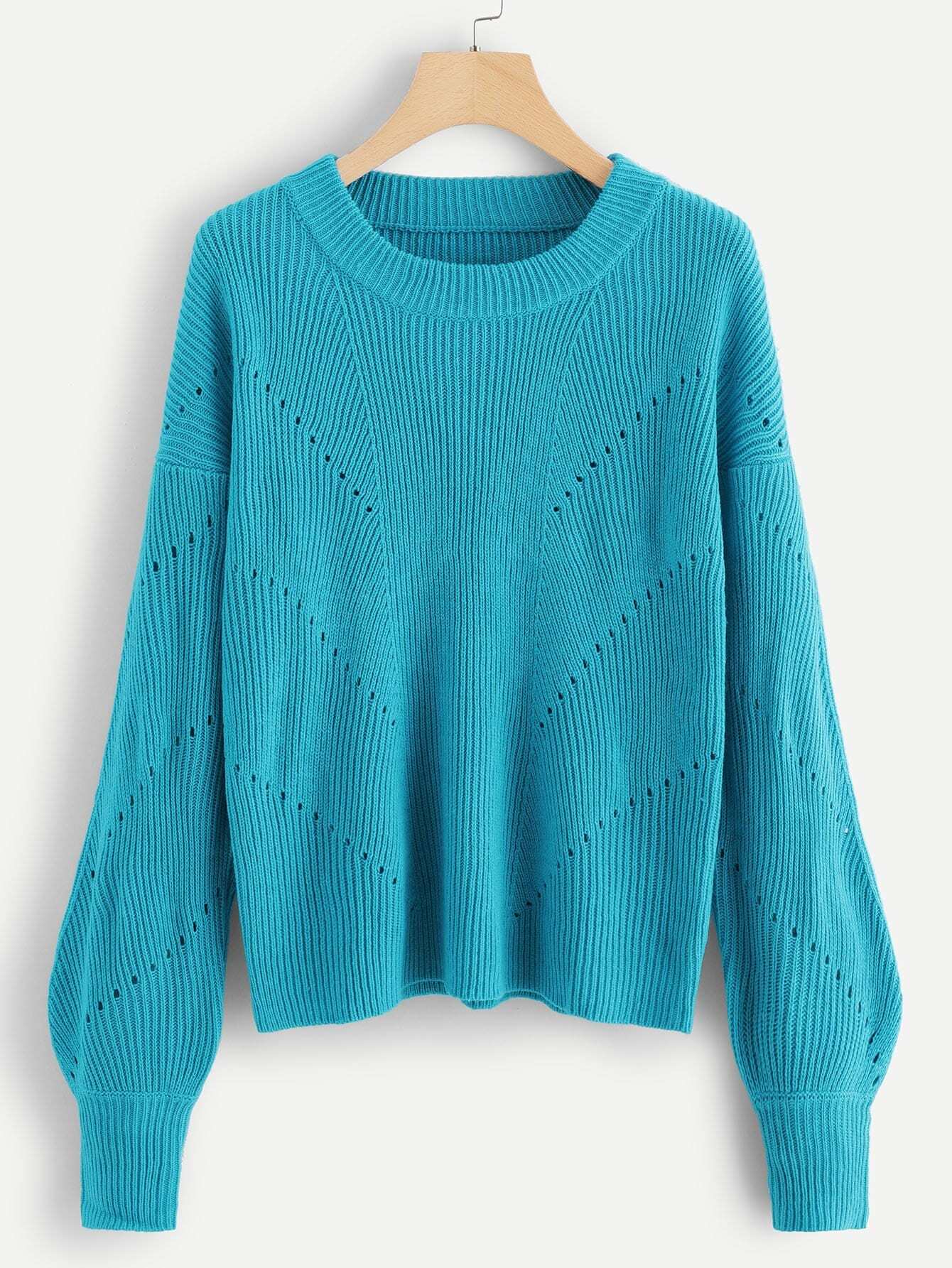 Выпадающий свитер с длинным свитером