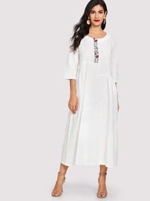 Contrast Longline Dress