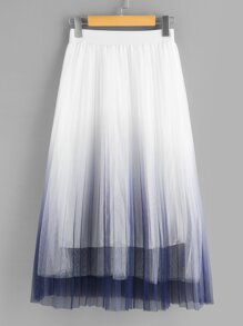 Gradient Pleated Skirt