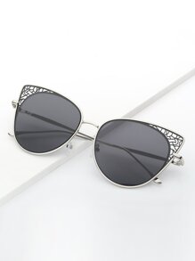 Metal Frame Cat Eye Sunglasses