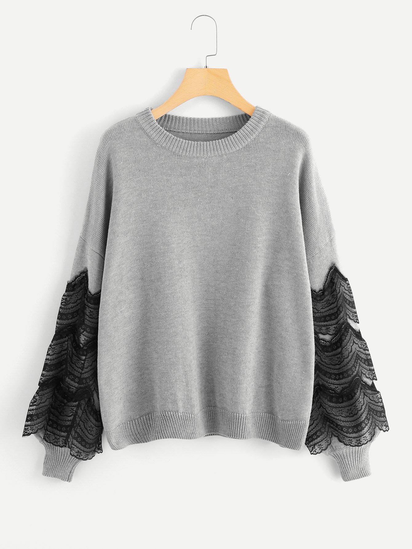 Drop Плечо Цветочный кружевной аппликатор Jumper