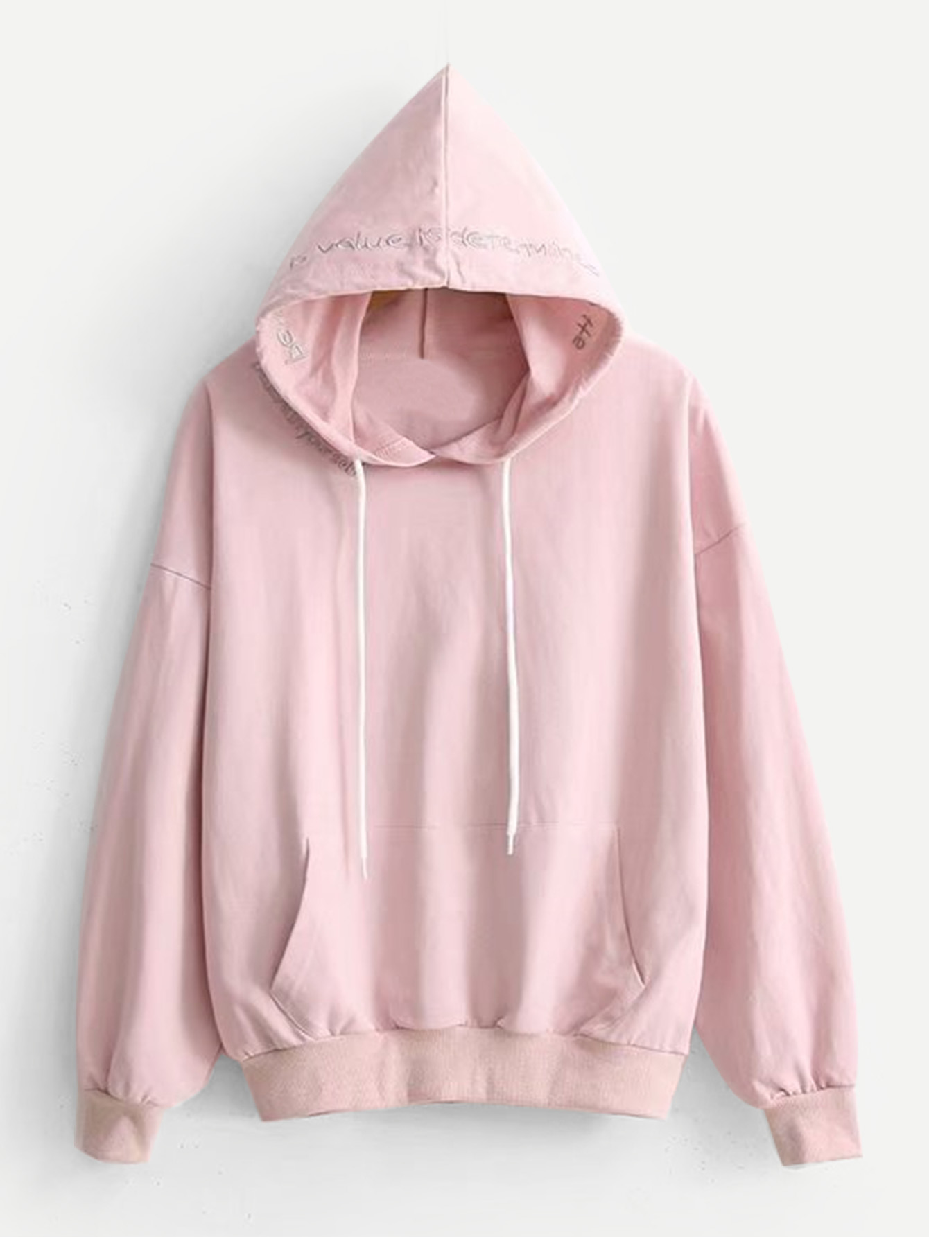 Drop Shoulder Толстовка и с украшением буквы вышивки