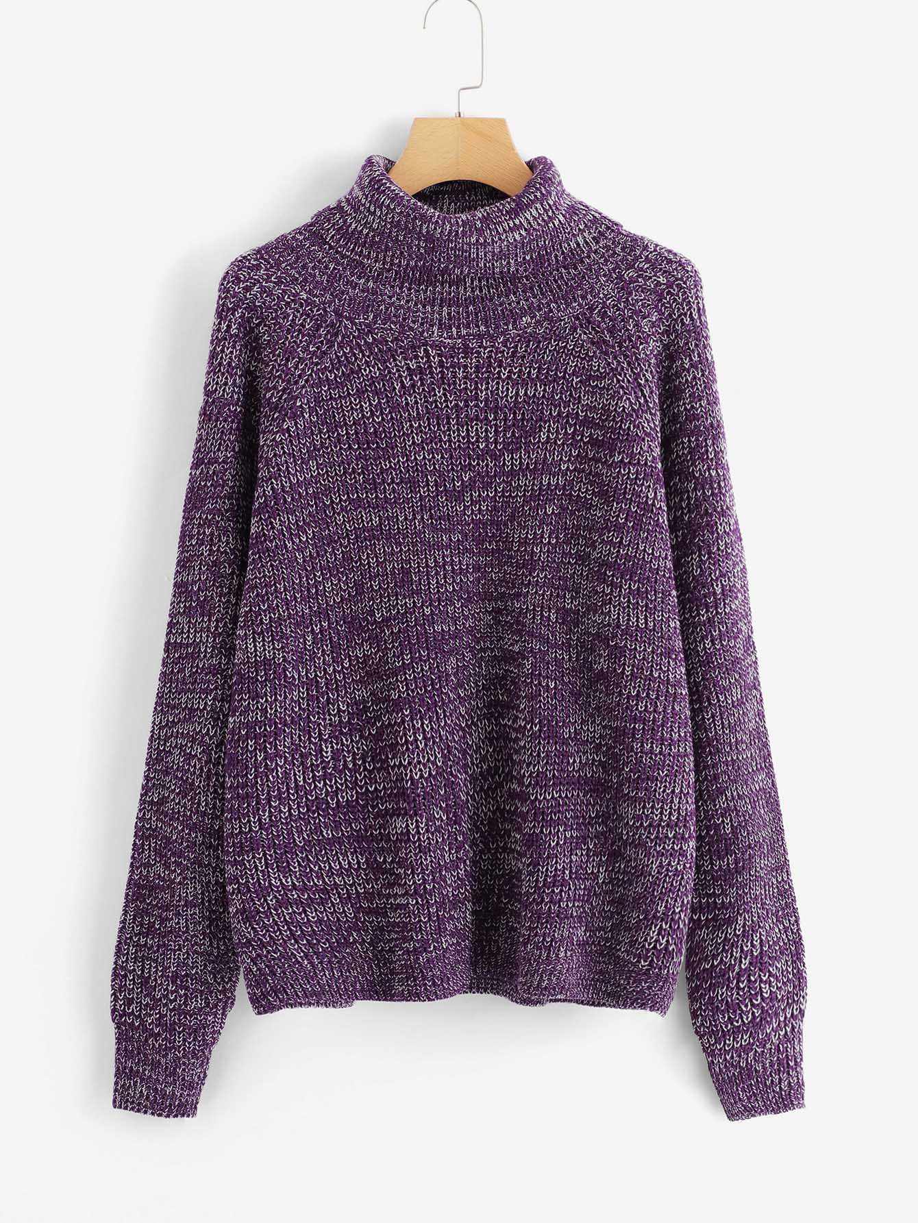 Плюс свитер с высокой шеей