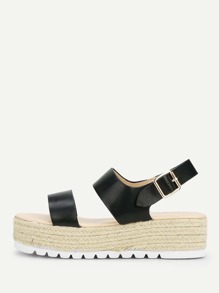 Open Toe Strap Flat Sandals