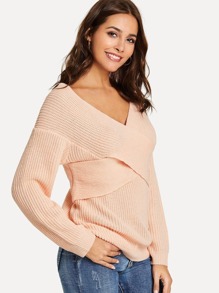 Crossover Solid Sweater