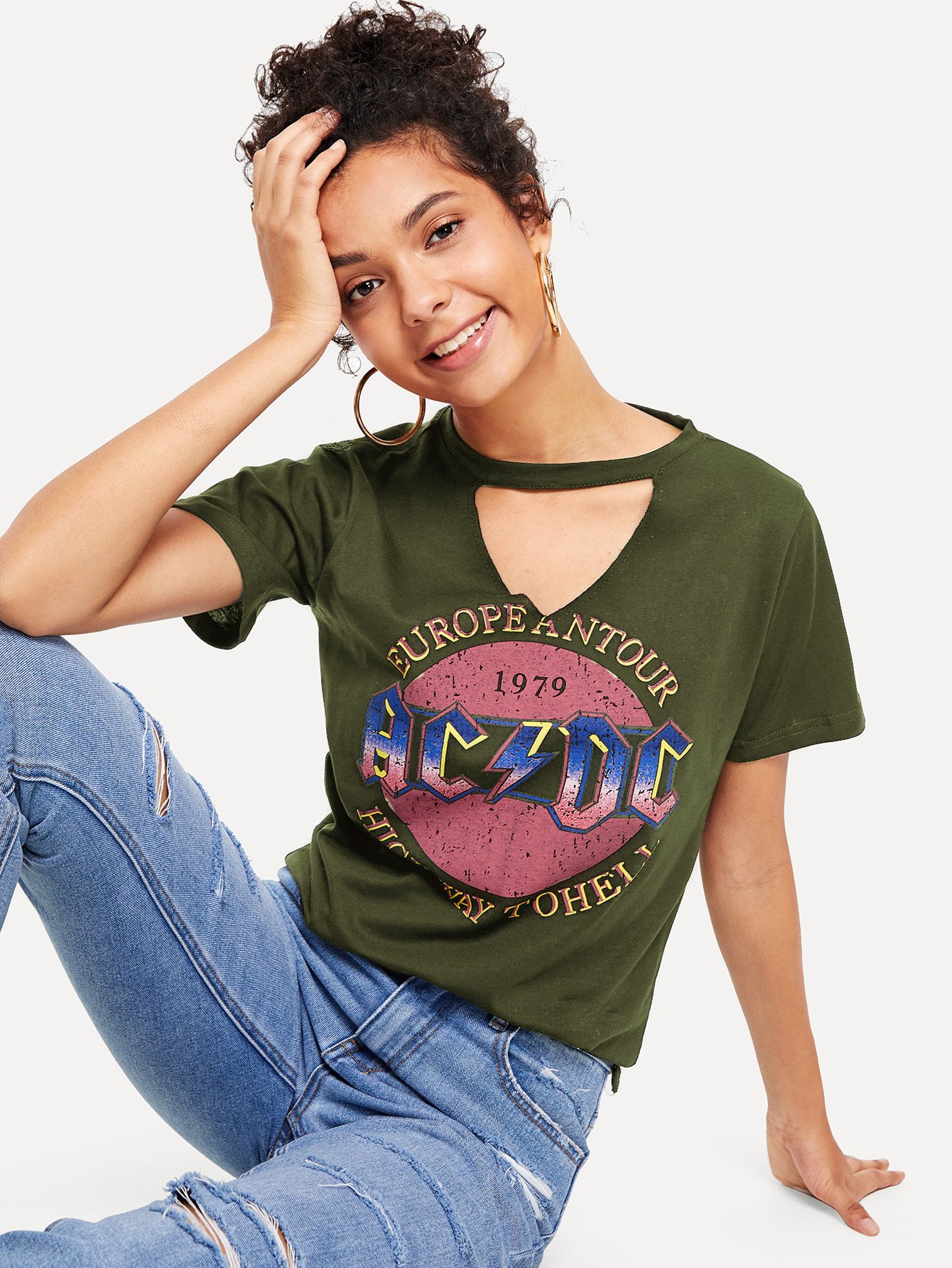 Джинсовый топ  - Синий цвет