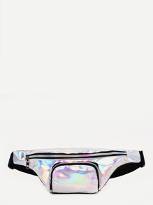 Pocket Front Iridescent Bum Bag