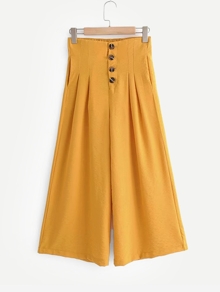 Button Up Culotte Pants