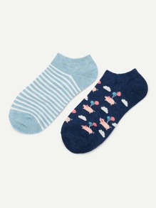 Animal Print Socks 2pairs
