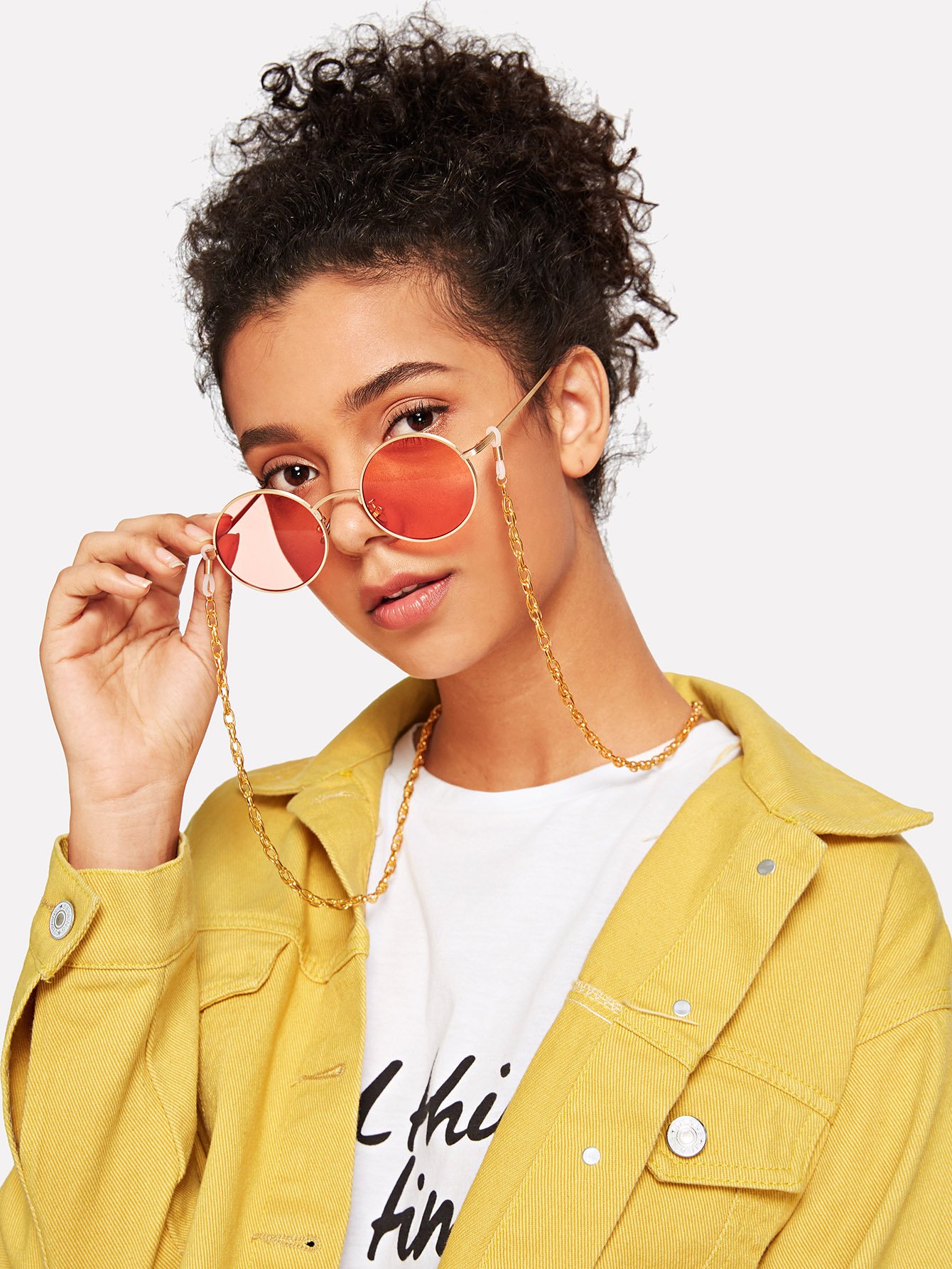 цена Metal Glasses Chain