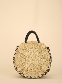 Round Straw Tote Bag