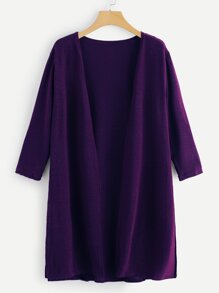 Drop Shoulder Split Side Coat