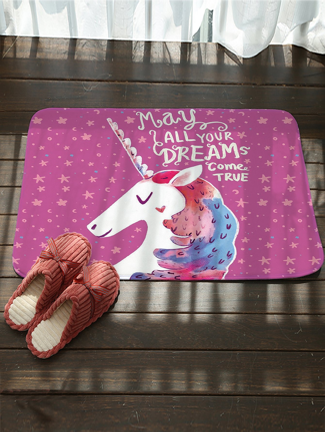 Придверный коврик с рисунком единорога