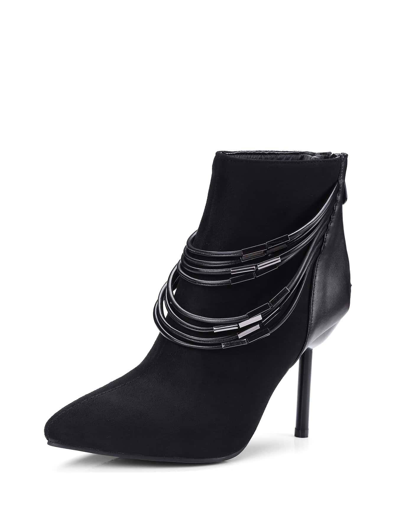 Острый носок Чёрный Осенняя/зимняя обувь