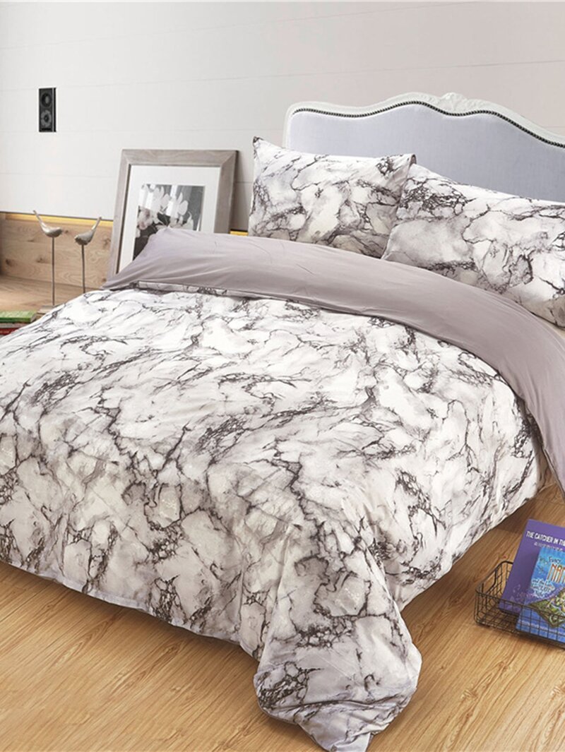 Marble Print Sheet Set, Multicolor
