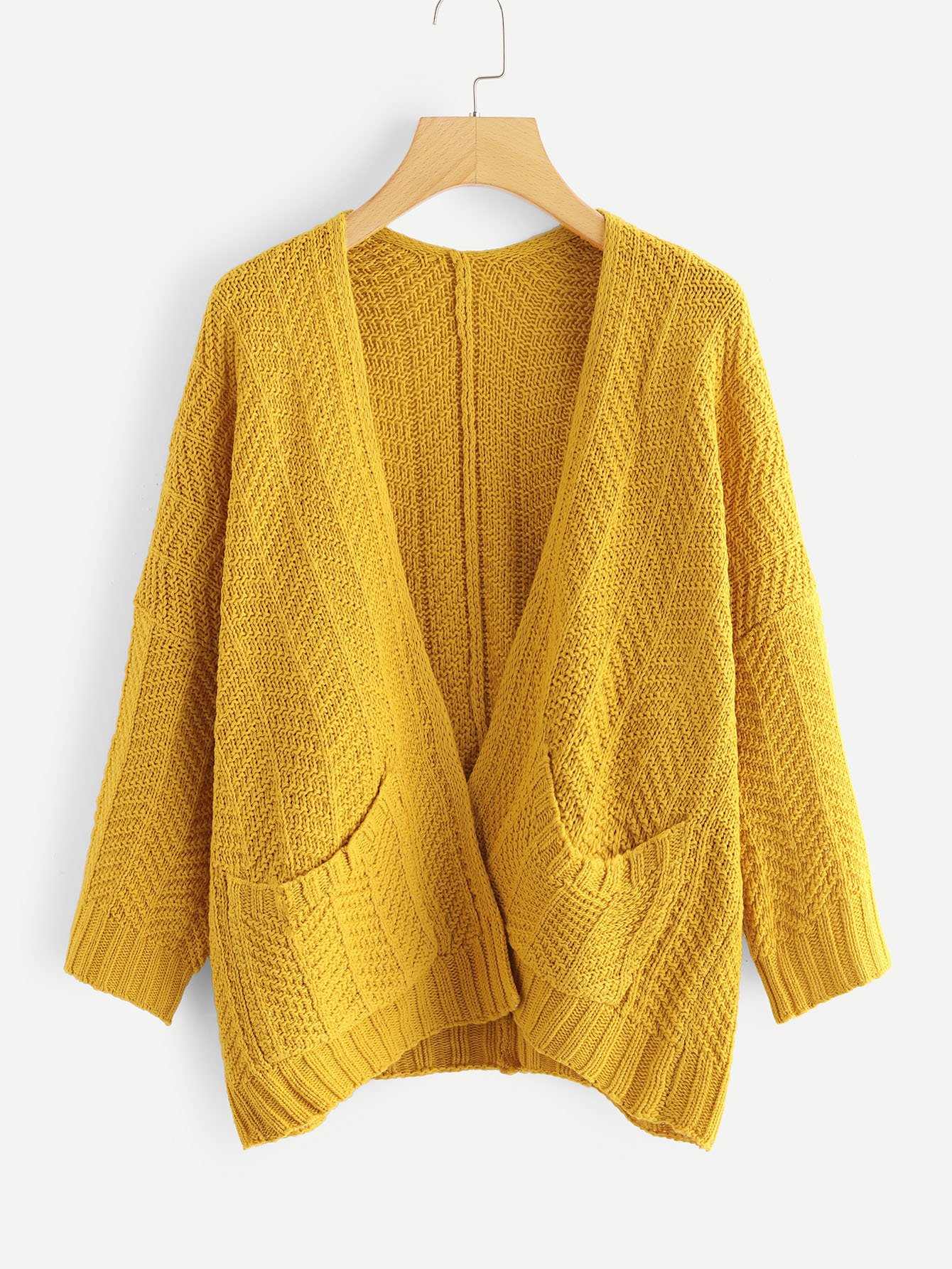 Открыть спереди свитер с карманами