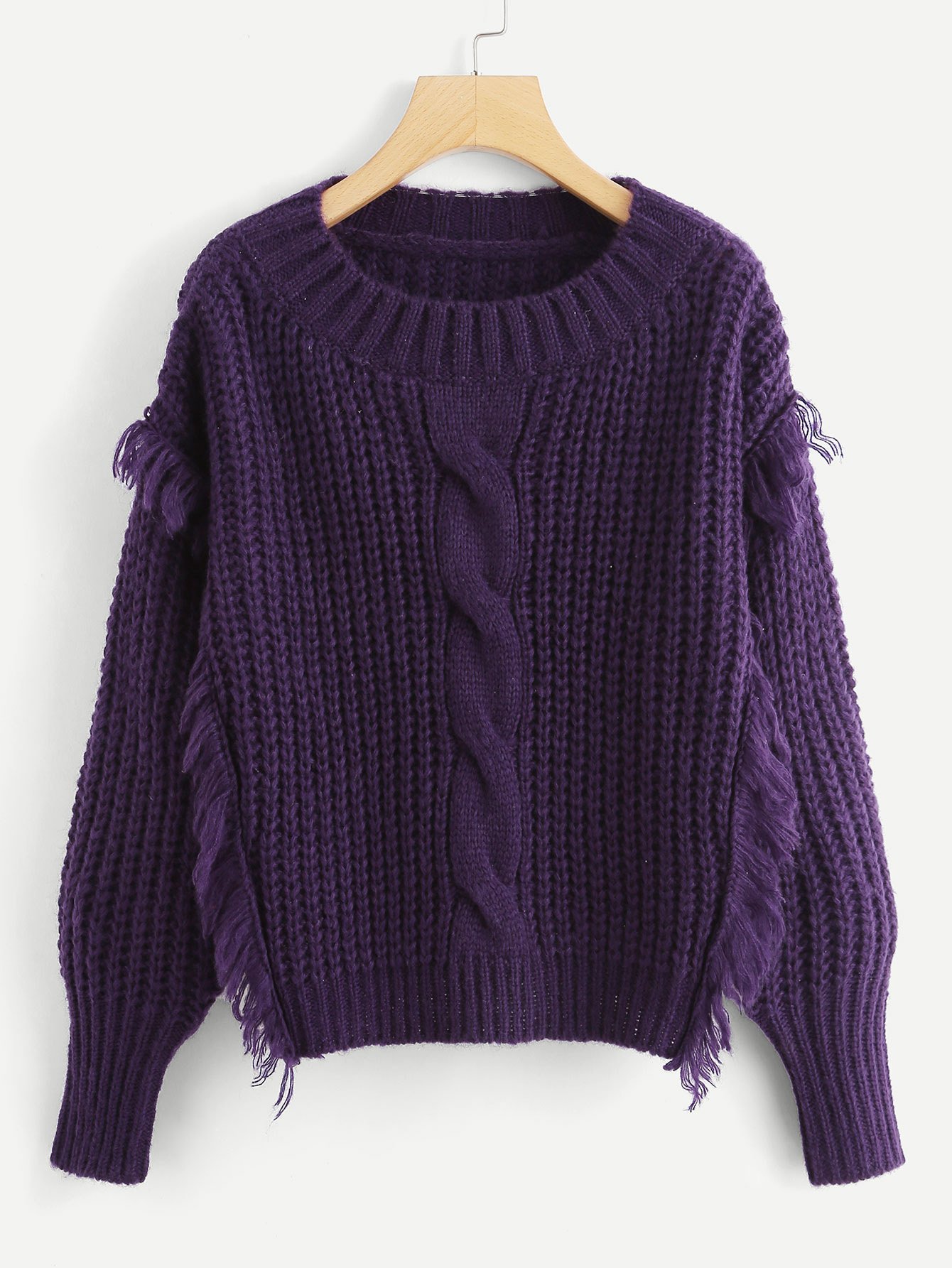 Трикотажный свитер с бахромами