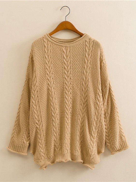 Твердый трикотажный свитер с заниженной линией плеч