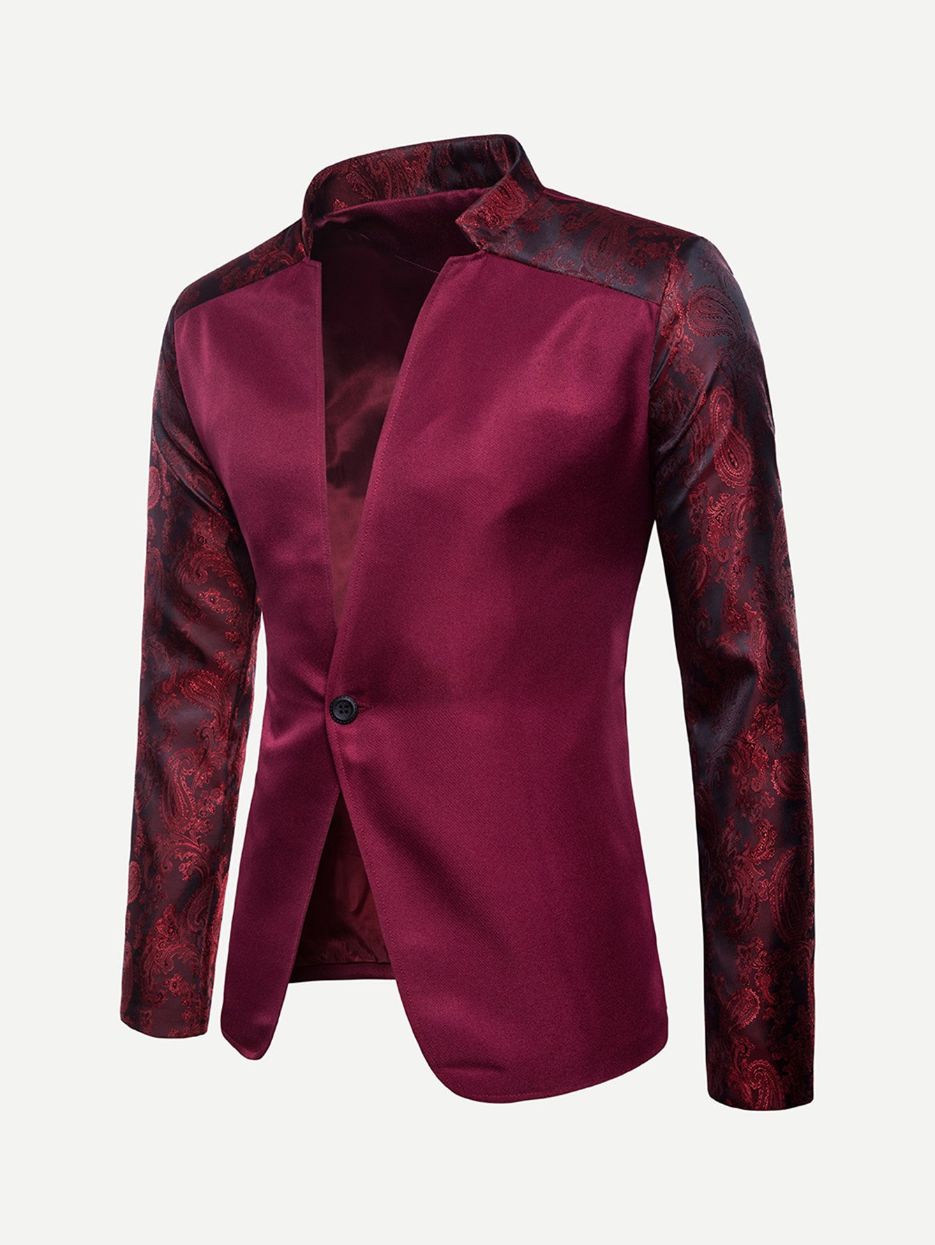 Жаккардовый однобортный жакет для мужчины