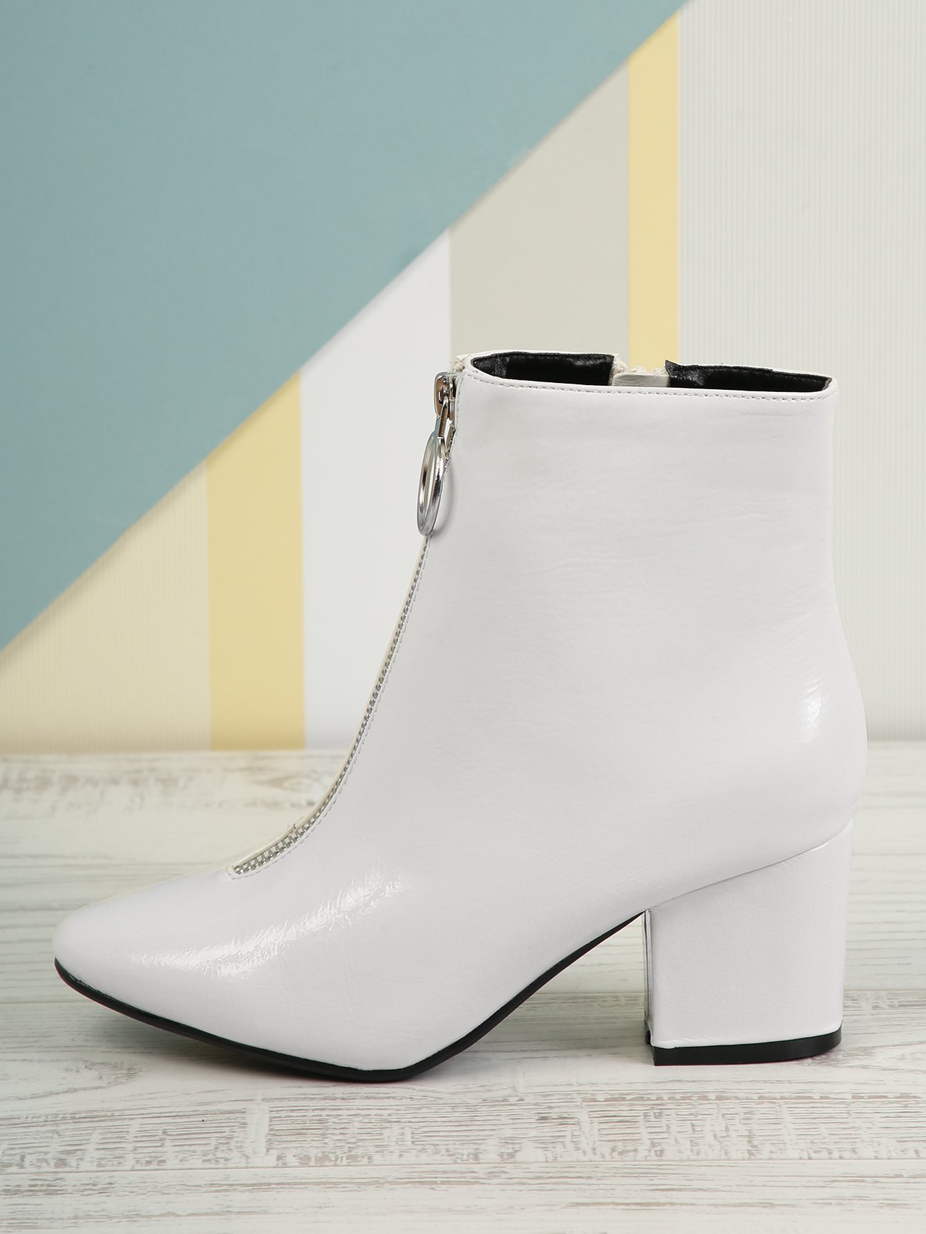 Острый носок Белый Осенняя/зимняя обувь