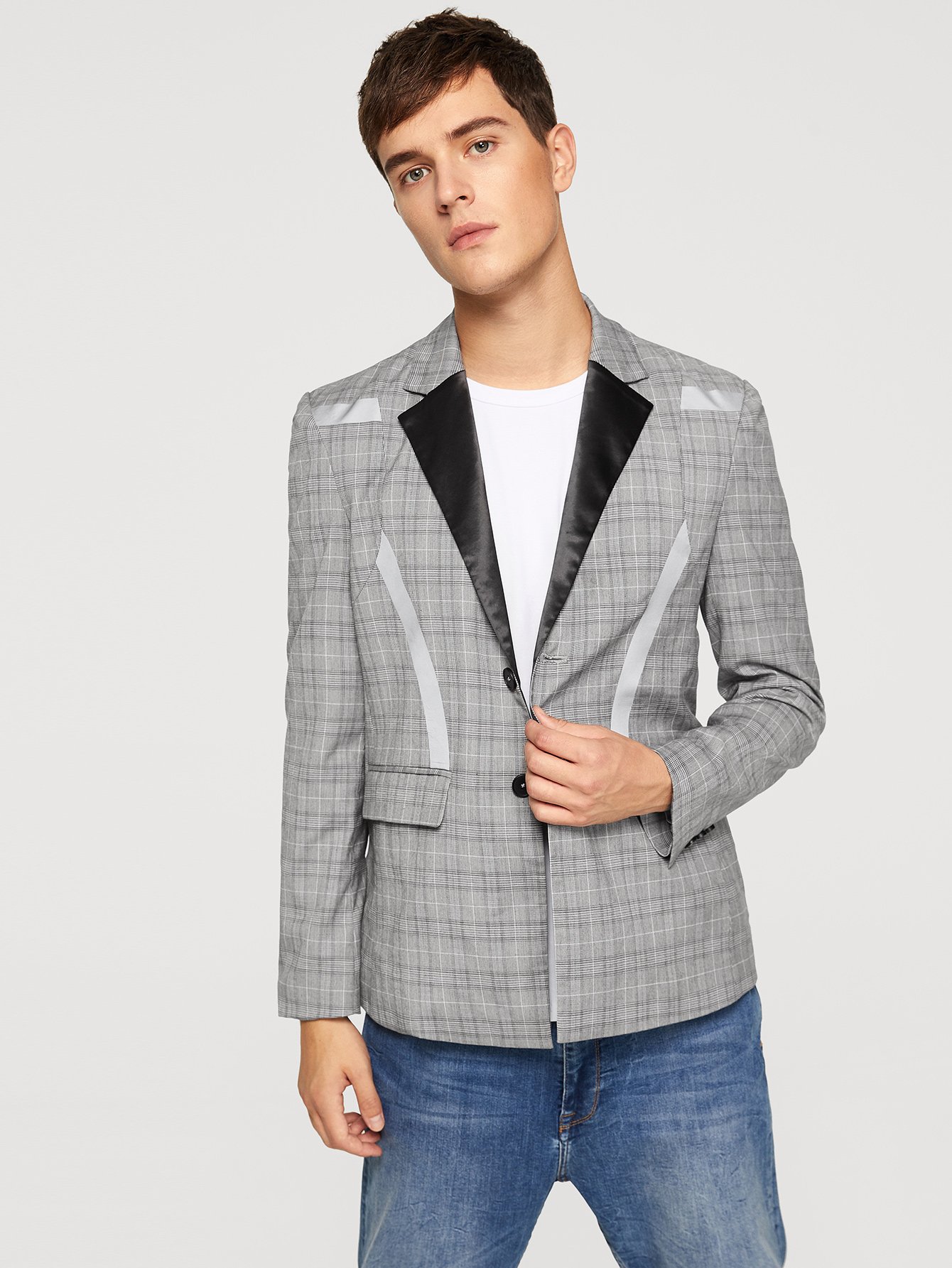 Жакет в клетку для мужчины