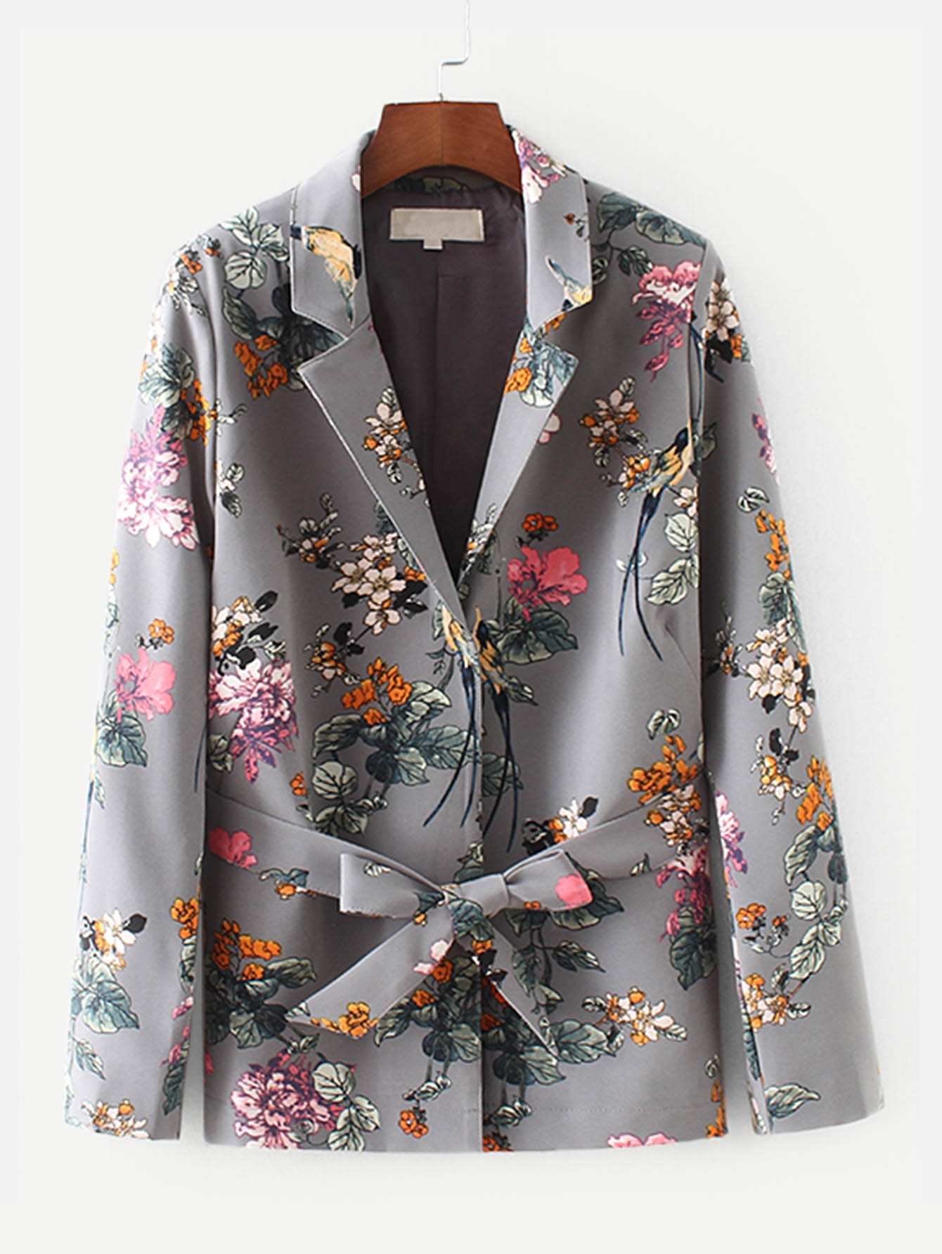 Общий ситцевый жакет с поясом