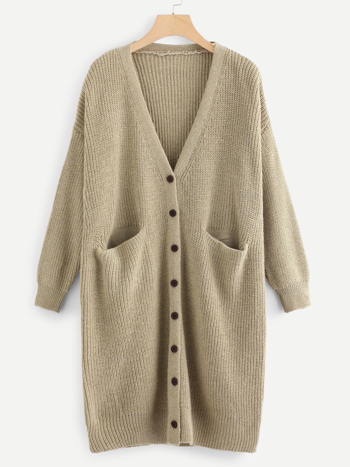 Однобортный твердый свитер