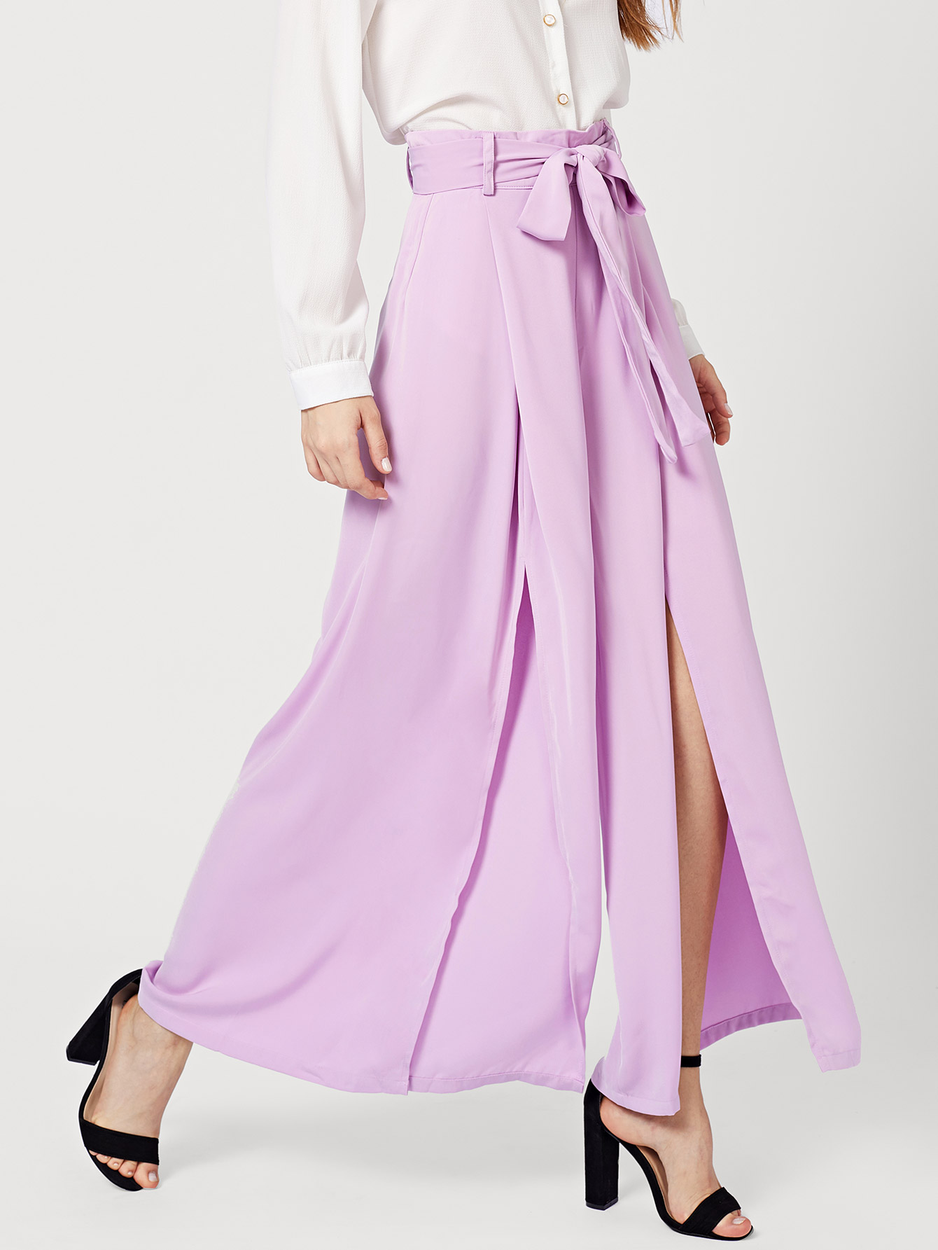 Твердые самозакрывающиеся широкие штаны для ног